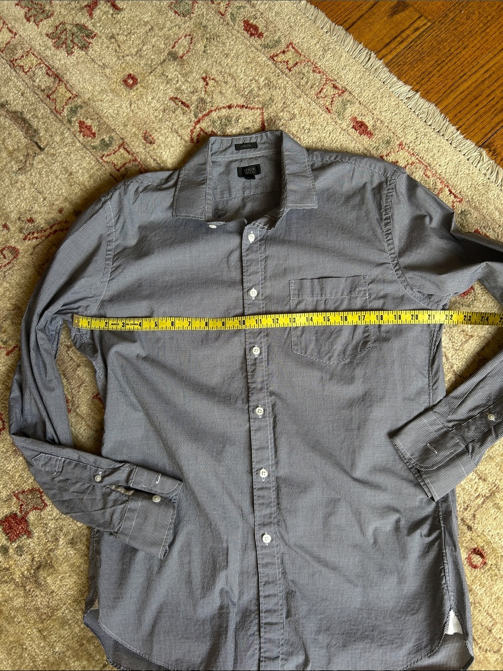J. Crew Men’s Button-Down Ludow Shirt Micro Check Size Large - Picture 8 of 10